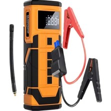 Auhma A5577 4'ü 1 Arada Akü Takviyeli Şarjlı Hava Pompası 8.000 Mah| Powerbank & Dijital Fener