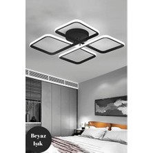 Empressco Şık Siyah Plafonyer, Ultra Beyaz LED Işık, Modern Tavan Aydınlatması