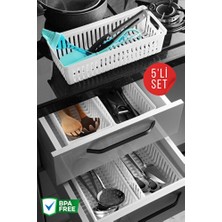 Empressco Pratik 5'li Çekmece Içi Bıçak ve Kaşıklık Organizer Seti