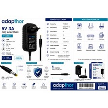Adapthor TTA-5341  15W 5V 3A 4.0*1.7 PRİZ TİPİ ADAPTÖR