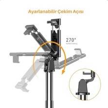 Berry Store Bluetooth Uzaktan Kumandalı Tripodlu Selfie Çubuğu – Paslanmaz Çelik Gövde, 70 cm Uzayabilir, Ios & Android Uyumlu, Kablosuz Uzaktan Deklanşörlü Telefon Tripodu