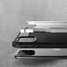 Berry Store Apple iPhone 11 Pro ile Uyumlu Kılıf Çift Katman Koruyucu Crash Military Tank Kılıf - Mavi