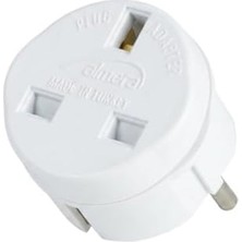Berry Store Ingiliz Priz Adaptörü, Uk Fiş Dönüştürücü, Topraklı Seyahat Adaptörü; Türkiye Tipi Cihazlar Için 3500W Güç, Tse & Ce Sertifikalı Yanmaz Gövde - Ingiltere Dubai Hong Kong Singapur Uyumlu Almera