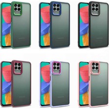Berry Store Galaxy M33 Kılıf Arkası Şeffaf Kenar Korumalı Silikon Flora
