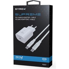Berry Store PD25T Q3.0 Pd 25W Type-C To Type-C Hızlı Şarj Aleti Set Beyaz