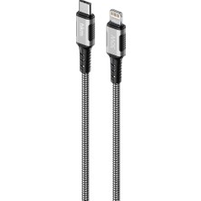 Berry Store Dynamıc 30W Hızlı Şarj, Mıknatıslı, Type-C To Lightning Şarj ve Data Aktarım Kablosu, 1 Metre, Siyah