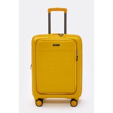 Torry Premium Series Pp Kabin Boy Valiz Ön Cepli Laptop Bölmeli Sarı