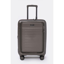 Torry Premium Series Pp Kabin Boy Valiz Ön Cepli Laptop Bölmeli Gri