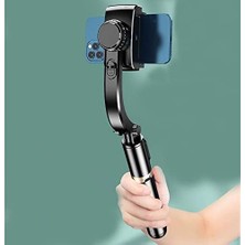 Berry Store Gimble Dengeleyici Otomatik Denge Sabitleyici Alüminyum Çubuk Teleskopik Selfie Sopa Video Istikrarlı Çekim Tripod Telefon Smartphone Için L19