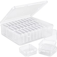 Compaxe P-Serisi 24'lü Plastik Şeffaf Saklama Kutusu (24 Küçük + 1 Büyük Kutulu Set)