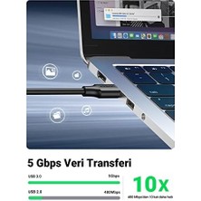 Berry Store USB 3.0 Uzatma Kablosu, 2 Metre, Siyah