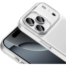 Berry Store Madnova Apple iPhone 17 Pro Max Ile Uyumlu Şeffaf Telefon Kılıfı, Kamera Korumalı Silikon Kılıf
