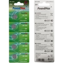 Berry Store Poundmax 1216 DL1216 3V Lityum Düğmeli Pil (5'li Paket)