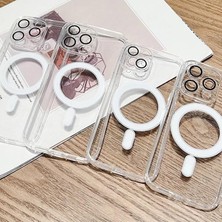 Berry Store iPhone 14 Pro ile Uyumlu Kılıf Crystal Clear Magsafe ile Uyumlu Wireless Şarj Özellikli, Ince Hissiyat, Slot ve Tuşlara Rahat Erişim, Kamera Lens Korumalı Sert Plastik Şeffaf Kılıf