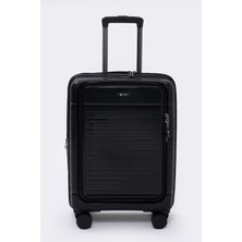 Torry Premium Series Pp Kabin Boy Valiz Ön Cepli Laptop Bölmeli Siyah