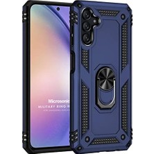 Berry Store Galaxy A55 Için Kılıf Military Ring Holder Lacivert [galaxy A55 ile Uyumlu Kılıf - Lacivert]