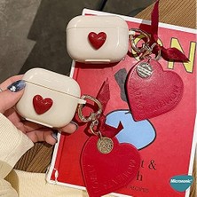 Berry Store Airpods Pro 2.nesil Için Kılıf Süslü Kalp Desenli Kırmızı [airpods Pro 2. Nesil ile Uyumlu Kılıf - Kırmızı]