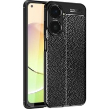 Nanospace Realme 10 Kamera Korumalı Deri Görünümlü Dikiş Desenli Koruyucu Niss Kapak