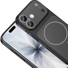 Berry Store Senon Apple iPhone 17 Için Kılıf Zore Magsafe Uyumlu Şarj Özellikli Kamera Korumalı Formen Kapak (Siyah)