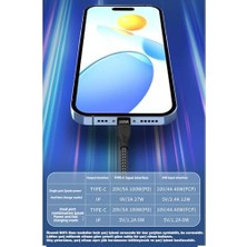 Berry Store GA51 4in1 20V 5A Pd 100W Type-C Hızlı Şarj Kablo, 9V 3A 27W iPhone ile Uyumlu Ligtning