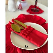Empressco 2'li Lovely Keten 3 Bölmeli Kaşıklık Seti, Şık ve Kullanışlı Sofralar Için