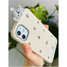 Berry Store Iphone 11 ile Uyumlu 3D Oyuncaklı Koala Tasarımlı Yumuşak Silikon Kılıf