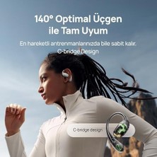 Berry Store Freearc Açık Tasarımlı Kulaklık, Yüksek Ses Kaliteli Bluetooth Kulaklık, Güvenli Uyum ve Konfor, IP57 Suya Dayanıklılık, 28 Saat Çalma Süresi, Sporcu Kulaklıkları, Ios & Android, Yeşil