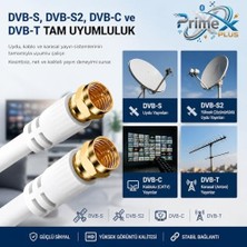 Berry Store Plus Px-Tv1 1 Metre Rg6 Full Hd Tv Uydu Kablosu, Altın Uç Anten Kablosu, Dvb-T, Dvb-C, Dvb-S, Dvb-S2 Beyaz