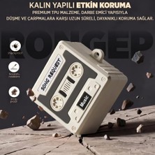 Berry Store Galaxy Buds 4 Pro/buds 4 Için Kılıf 80'ler/90'lar Temalı Galaxy Buds4 Kulaklık Kılıfı Tam Koruma Sağlayan Retro Kaset Desenli  Buds 4 Pro Kılıf (Akustik)