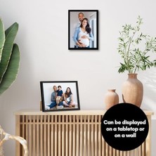 Berry Store Siyah 8X11 Resim Çerçevesi - 2'li Set - Kırılmaya Dayanıklı Camlı Ince Kenarlıklı Fotoğraf Çerçevesi, Asma Donanımı ve Duvar Veya Masa Üstü Için Yatay Veya Dikey Ekran Için Dahili Şövale