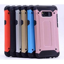 Berry Store Galaxy Note 8 ile Uyumlu Çift Katman Koruyucu Crash Military Tank Kılıf - Gold