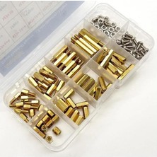 Berry Store Htf 120 Adet M3 Metal Distans Vida Somun Seti Aralıyıcı Stand Off 10 Çeşit Şeffaf Çantada