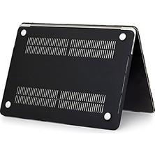Berry Store MacBook Air 13 Inç Kılıf Uyumlu A1369 A1466 Sert Kapak Mermer Desenli Ince Hafif Darbe Emici Tpu Koruyucu Siyah