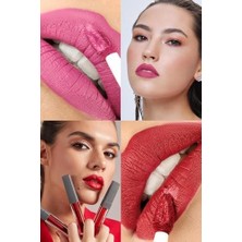 Berry Store Uzun Süre Kalıcı Kadifemsi Kuruma Yapmayan Mat Likit Ruj - Lipstick 508 Bright Rose