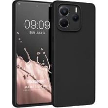Berry Store Matte Silicone Xiaomi Redmi Note 14 Kılıf Siyah [redmi Note 14 ile Uyumlu Kılıf - Siyah]