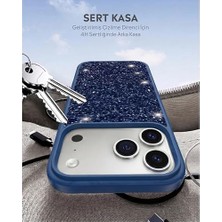 Berry Store iPhone 17 Pro Luxury Sim Taşlı Telefon Kılıfı Parlak Glitter Premium Koruma