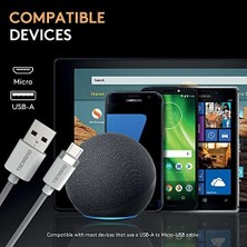 Berry Store 1m Usb-A To Micro USB Örgülü Şarj Kablosu - Beyaz