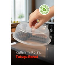 Empressco Şeffaf 26 cm Mikrodalga Kapak, Bpa Içermeyen, Güvenli ve Dayanıklı