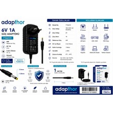 Adapthor TTA-6131 6W 6V 1A 3.5*1.35 PRİZ TİPİ ADAPTÖR