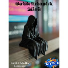 Dıymax Oturan Azrail Figürü Gotik Kitaplık Süsü Kitap Kurdu Hediyesi