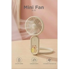 Başkenttekno Şarjlı El Vantilatörü Boyun Askılı 3 Kademeli Mini Taşınabilir Fan F71
