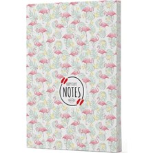 Veloro Flamingo 3 - Yan Boyamalı Çizgili Defter