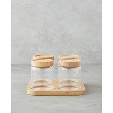 Empressco Şeffaf Cam Baharatlık Seti, 5 Parça, 300 Ml, Şık ve Kullanışlı Tasarım