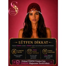 Yshine El Örgüsü Saç Filesi – Işıltılı Pul Uç Detaylı Bohem Bandana Tarzı Kadın Aksesuar