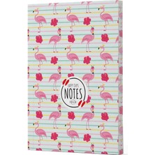Veloro Flamingo 2 - Yan Boyamalı Çizgili Defter