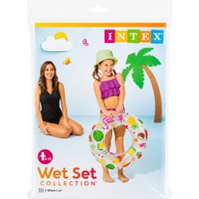 Intex Şeffaf Meyve Desenli Çocuk Deniz Simidi 61 cm – Renkli Şişme Yüzme Simidi