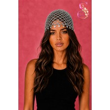 Yshine El Örgüsü Saç Filesi – Işıltılı Pul Uç Detaylı Bohem Bandana Tarzı Kadın Aksesuar