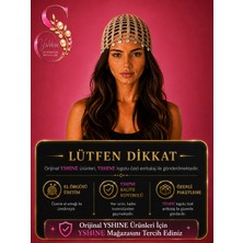 Yshine El Örgüsü Saç Filesi – Işıltılı Pul Uç Detaylı Bohem Bandana Tarzı Kadın Aksesuar