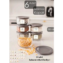 Empressco Sızdırmaz Kapaklı Cam Saklama Kabı Seti, 380 Cc, 6'lı Paket