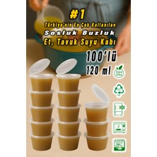Empressco 100 Adet Mini 120 ml Sızdırmaz Saklama Kabı, Buzluk ve Mutfak Kullanımı